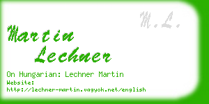 martin lechner business card